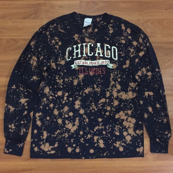Chicago Distressed Graphic Tee Navy Size Medium - Picture 5 of 8